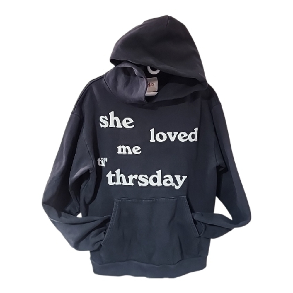 Thursday Brand Black Garment with Red Logo Tag HOODLE - Picture 2 of 7
